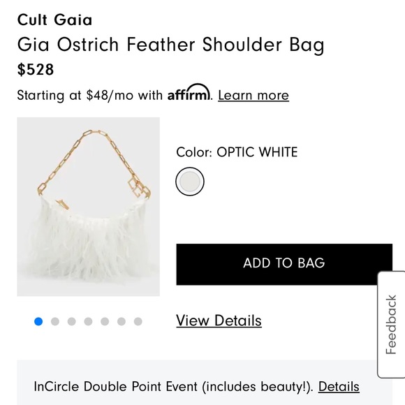 Cult Gaia pink ostrich feather- Gia Shoulder Bag Azalea - Picture 13 of 15